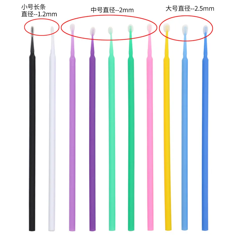 Top Trends: 100pcs / Pack Micro Brushes Disposable Microbrush Applicators Eyelash Extensions Eyelash Glue Cleaning Brush For Eyelash Makeup Shoppable Styles - Image 3