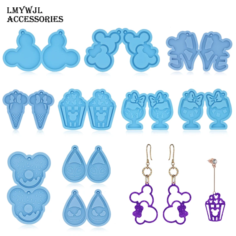 Top Trends: 2021 New 11 Kinds Of Cartoon Mouse Silicone Molds DIY Epoxy Resin Earrings Pendant Keychain Mold Silicon Molds For Resin Art Shoppable Styles