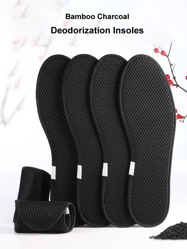 Top Trends: Bamboo Charcoal Deodorant Insoles Breathable Sport Durable Shoes Pad Health Absorb-Sweat Insert Soles For Unisex Shoppable Styles