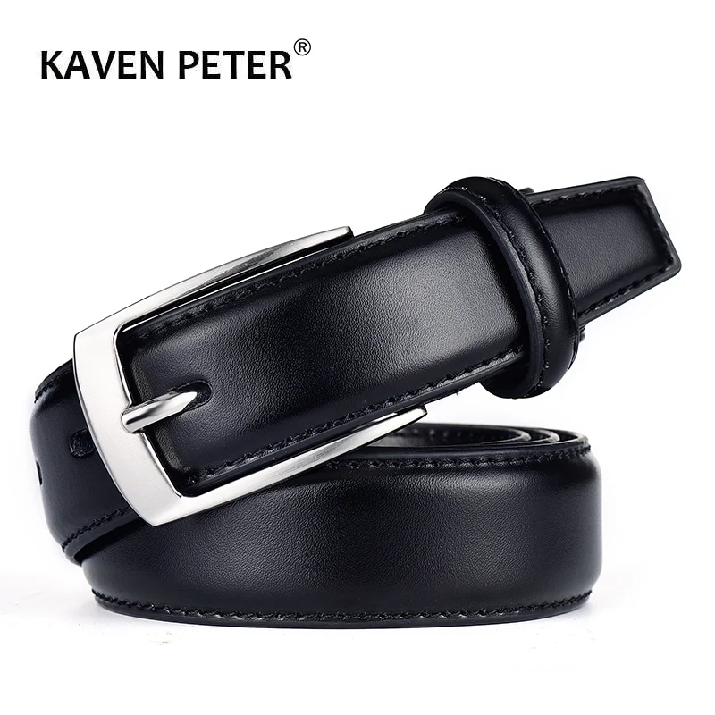 Top Trends: Classic Leather Belt For Men Luxury Business Male Cowhide Leather Belts 3.0 CM Casual Pin Buckle Belt For Men Dropshipping Shoppable Styles