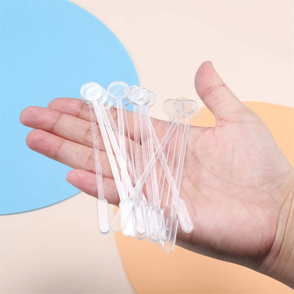 Top Trends: 10-100PCS Plastic Stirring Stick Disposable Powder Spoon Handmade Jewelry Making Tools For DIY UV Epoxy Resin Molding Shoppable Styles