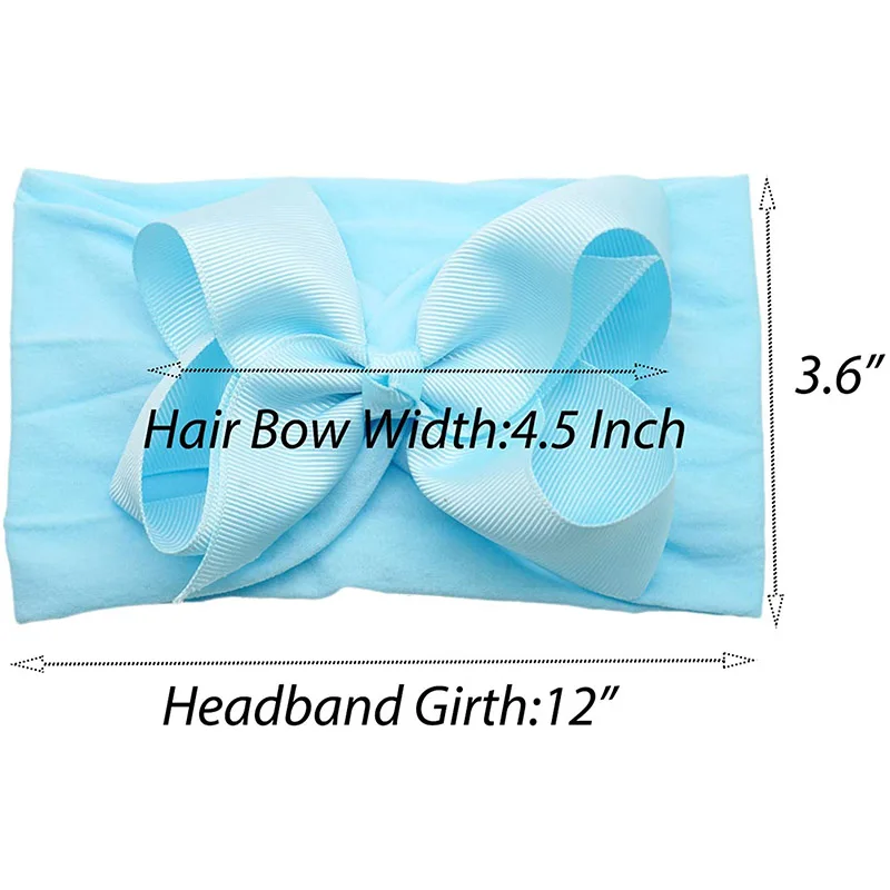 Top Trends: 20PCS Soft Baby Headbands With 4.5 Inches Hair Bows Headwraps For Baby Girl Head Band Newborns Hair Accessories Hair Band Shoppable Styles - Image 3