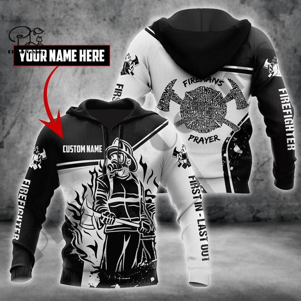 Top Trends: PLstar Cosmos 3DPrinted Newest Firefighter Custom Name Unique Unisex Funny Hrajuku Streetwear Casual Hoodies / Zip / Sweatshirt Q-3 Shoppable Styles