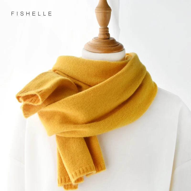 Top Trends: Wool Scarf Women And Men Solid Color Winter Warm Knitted Short Thin Scarves Ladies Adults Scarf Kids Christmas New Year Gift Shoppable Styles - Image 4