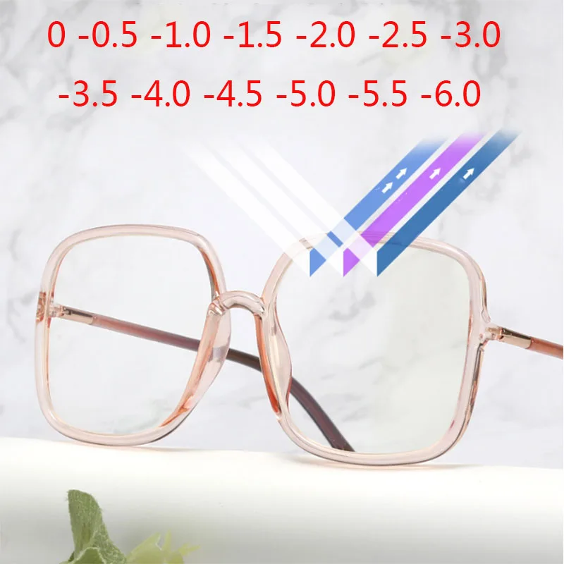 Top Trends: Vintage Oversize Square Glasses Women Luxury Brand Big Frame Men Glasses -0.5 -0.75 -1.0 -1.5 -2.0 -3.0To -6.0 Shoppable Styles