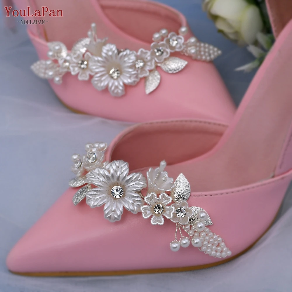 Top Trends: TOPQUEEN X26 2pcs Floral Shoes Buckle Women Shoes Decorations Women High Heels Shoe Accessories Fashion Wedding Bridal Buckle Shoppable Styles