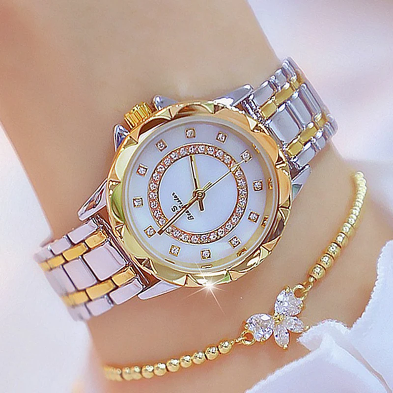 Top Trends: Diamond Women Watch Luxury Brand 2024 Rhinestone Elegant Ladies Watches Rose Gold Clock Wrist Watches For Women Relogio Feminino Shoppable Styles