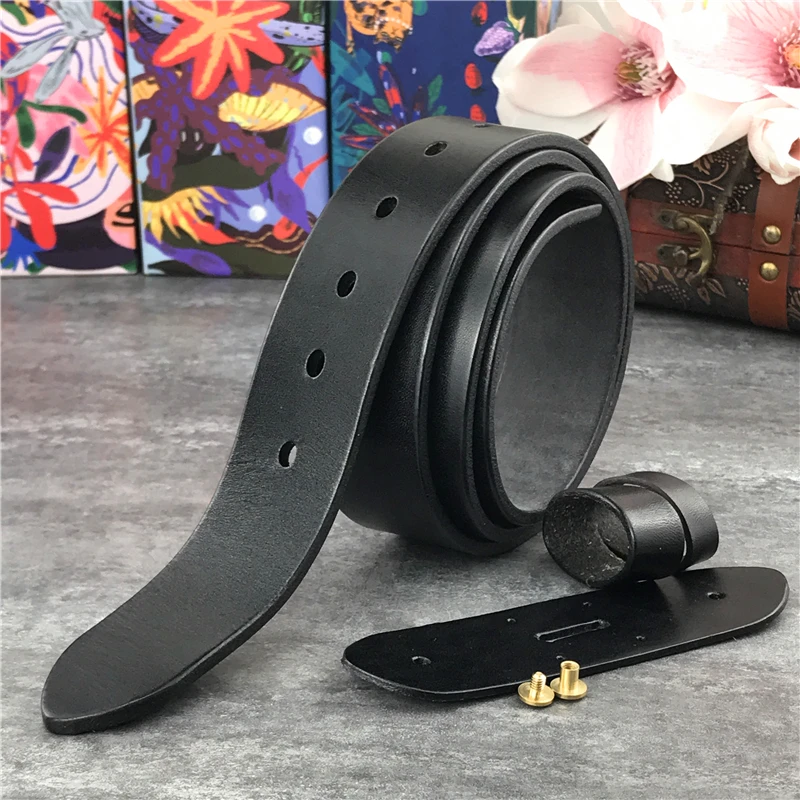 Top Trends: Top Thick Luxury Leather Belts Without Belt Buckles Ceinture Waist Belt For Pin Belt Buckle 95-125CM Belt Male SP04 Shoppable Styles