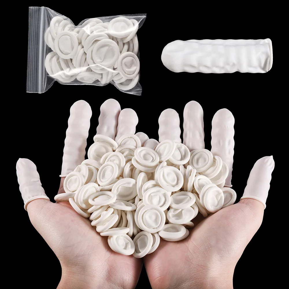 Top Trends: 50 / 100Pcs White Disposable Anti Static Rubber Latex Finger Cots DIY Silicone UV Resin Glue Molds Epoxy Making Tool Accessories Shoppable Styles