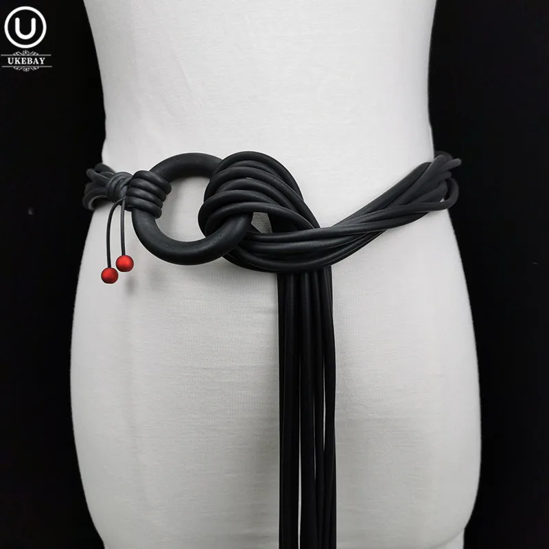 Top Trends: UKEBAY New Designer Handmade Belt Women Luxury Leather Belt Elasticity Chains Fashion Rubber Accessories Black Belts Novelty Shoppable Styles