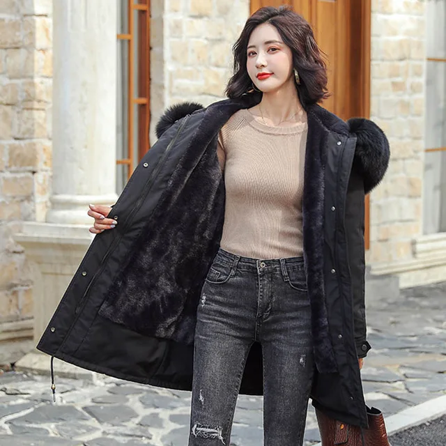 Top Trends: Winter Parkas 2019 Winter Women&#039;s Parkas Coats Hooded Fur Collar Thick Section Warm Winter Jackets Snow Coat Jacket Shoppable Styles