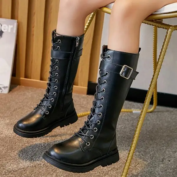 Top Trends: Girls Boots 2021 Autumn New Children Knee-High Fashion Boots Suede Rubber Soft Platform Snow Boots Shoes For Boys Kids Shoppable Styles