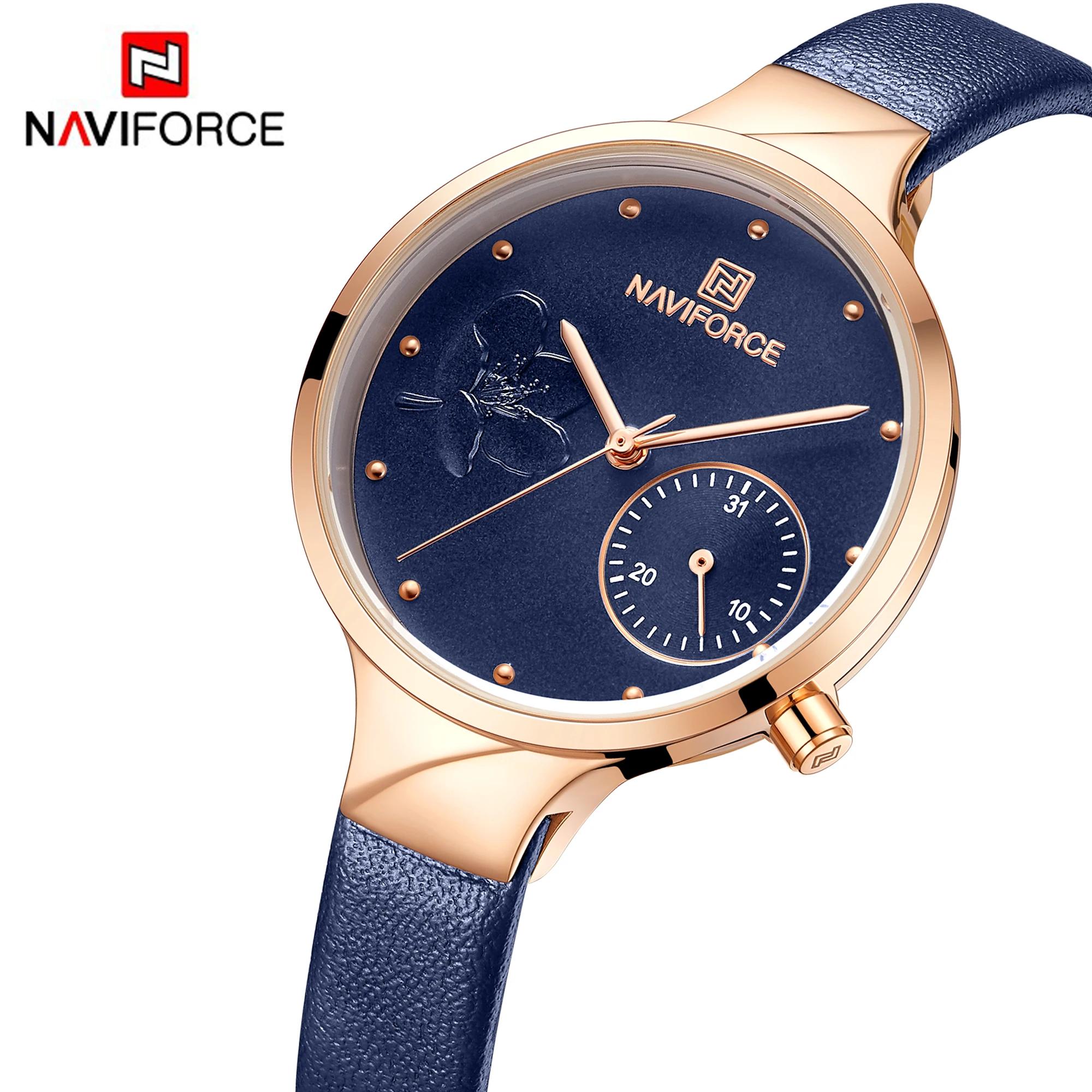 Top Trends: NAVIFORCE Women Luxury Fashion Quartz Watch Lady Leather Watchband High Quality Casual Waterproof Wristwatch Gift For Wife Shoppable Styles