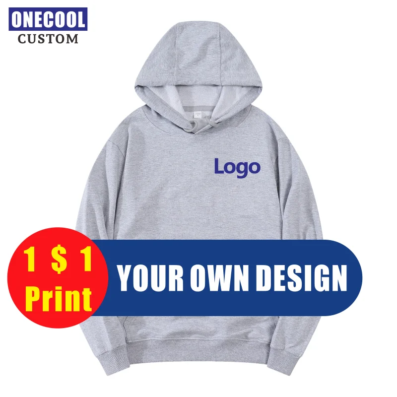 Top Trends: 8 Colors Cotton Hoodie Custom Logo Embroidery Team Brand Sweatershirt Print Photo Text Men And Women Hooded Sweater ONECOOL Shoppable Styles