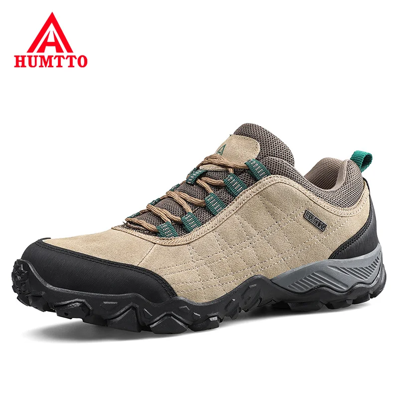 Top Trends: Humtto New Arrival Leather Hiking Shoes Wear-resistant Outdoor Sport Men Shoes Lace-Up Mens Climbing Trekking Hunting Sneakers Shoppable Styles