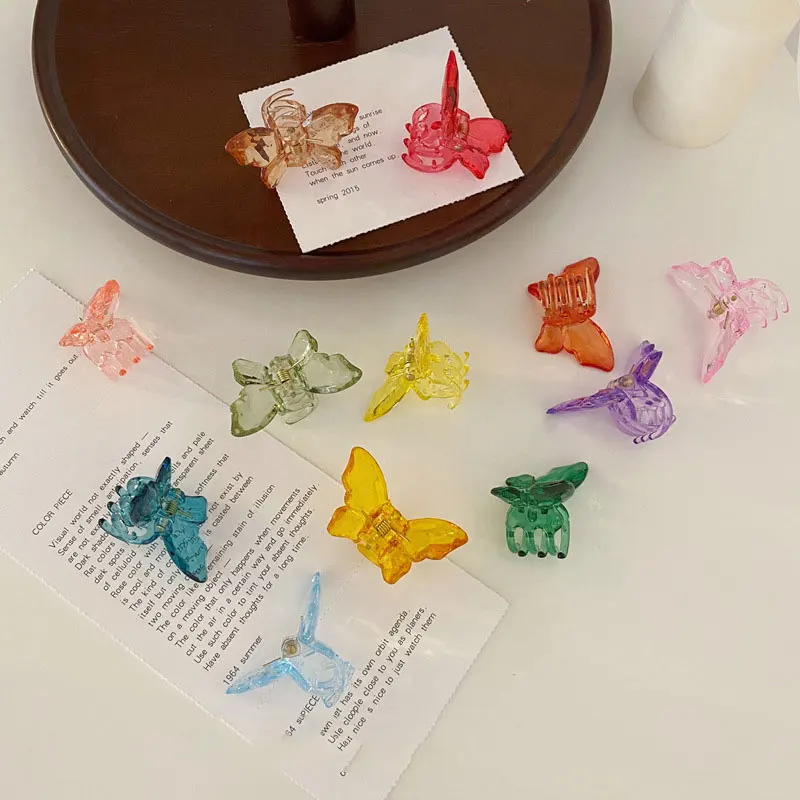 Top Trends: Mini Hair Claw Butterfly Acrylic Hairpins Crab Bath Hair Clip Clear Hair Claws Hair Accessories Butterfly Hair Claws Hairgrips Shoppable Styles