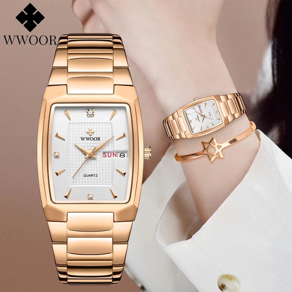 Top Trends: Woman&#039;s Watches For WWOOR Top Brand Luxury Square Ladies Quartz Wrist Watch Waterproof Casual Dress Women Clock Reloj Mujer Gift Shoppable Styles