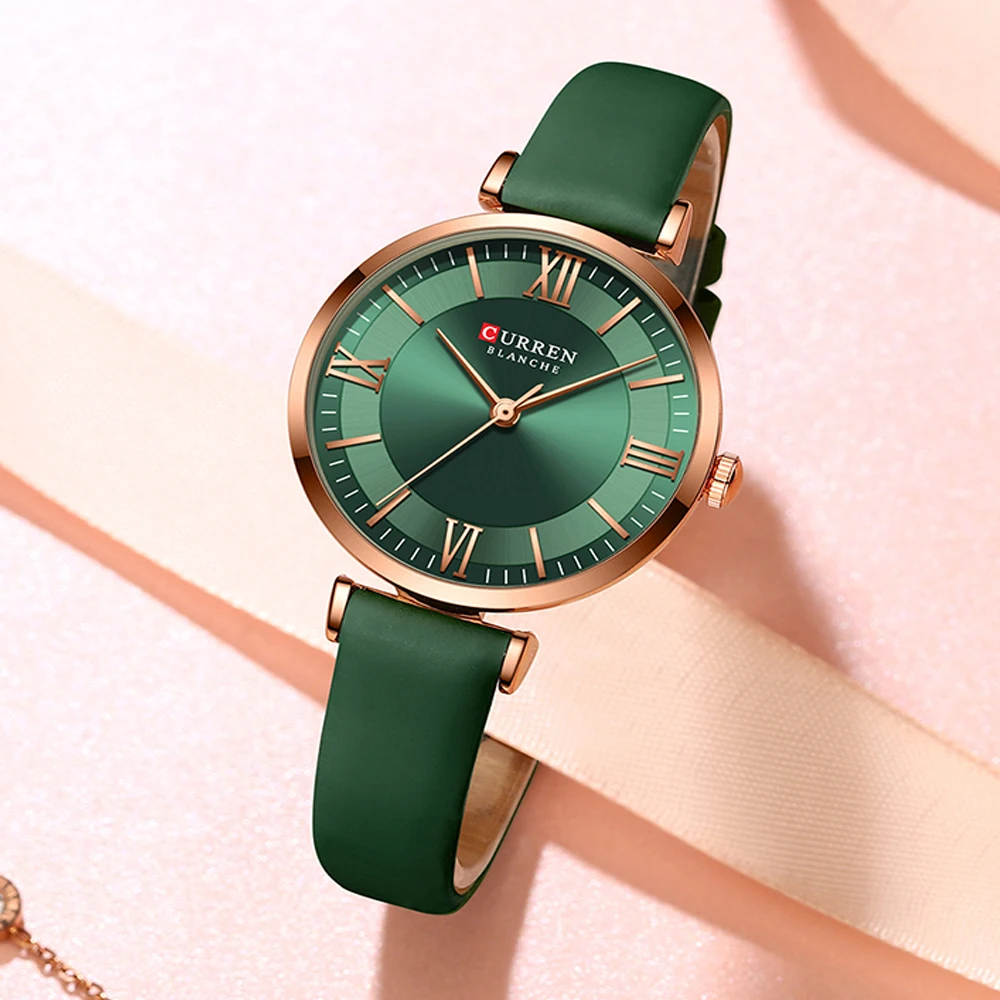 Top Trends: 2023 Ladies Wrist Watch Green White Blue CURREN Watch Women's Quartz Leather Wrsitwatches Fashionable Classic Clock Montre Femme Shoppable Styles