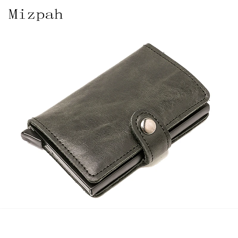 Top Trends: Rfid Blocking Protection Men Id Credit Card Holder Wallet Leather Metal Aluminum Business Bank Card Case CreditCard Cardholder Shoppable Styles