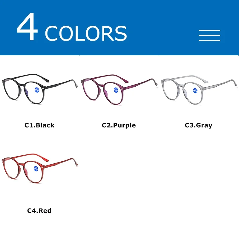 Top Trends: CRIXALIS Retro Anti Blue Light Reading Glasses Ladies Round Fashion Presbyopia Eyeglasses Women Computer Prescription Eyewear Shoppable Styles - Image 4