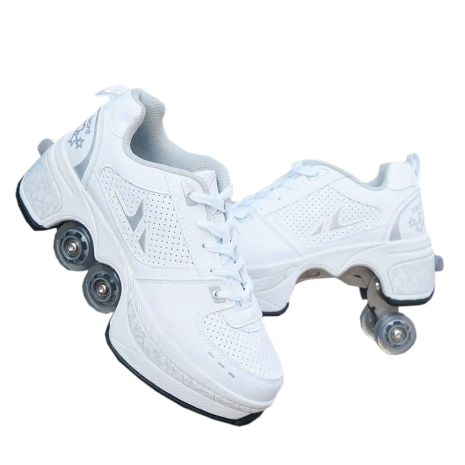 Top Trends: Shoes Parkour Wheel Shoes 4 Wheels Rounds Of Running Shoes Roller Skates Shoes For Unisex Skating Shoes Shoppable Styles