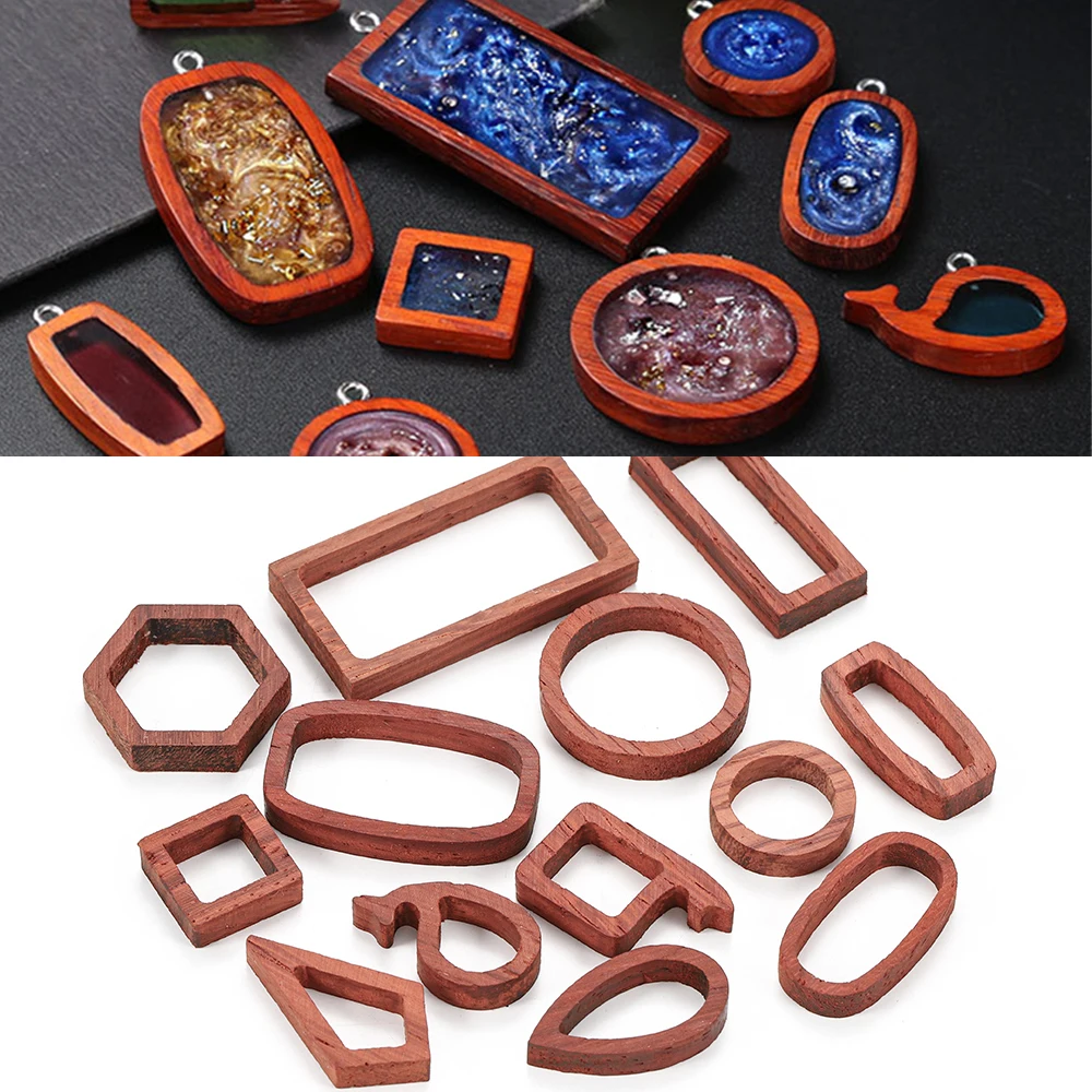 Top Trends: 13style Wood Border Mold Geometric Hollow Frame Bezel Border Epoxy Resin Molds Border Resin Moulds For DIY Jewelry Making Shoppable Styles