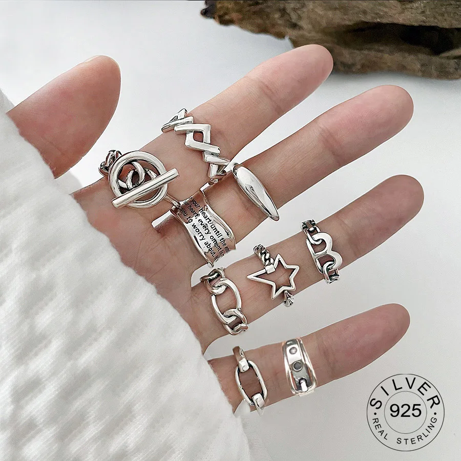 Top Trends: 925 Sterling Silver Finger Rings Charm Women Girl Thai Silver Jewelry New Fashion Cross Twining Handmade Ring Shoppable Styles