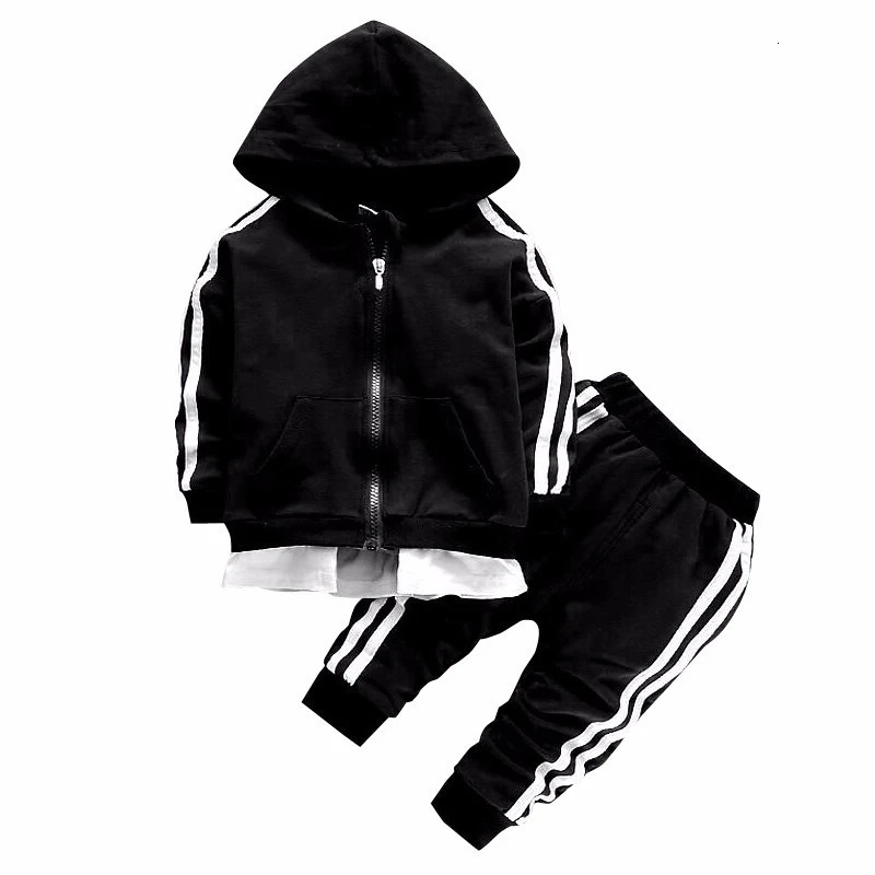 Top Trends: Spring Baby Casual Tracksuit Children Boys Girls Cotton Zipper Jacket Pants 2Pcs / Sets Kids Leisure Sports Suit Infant Clothing Shoppable Styles