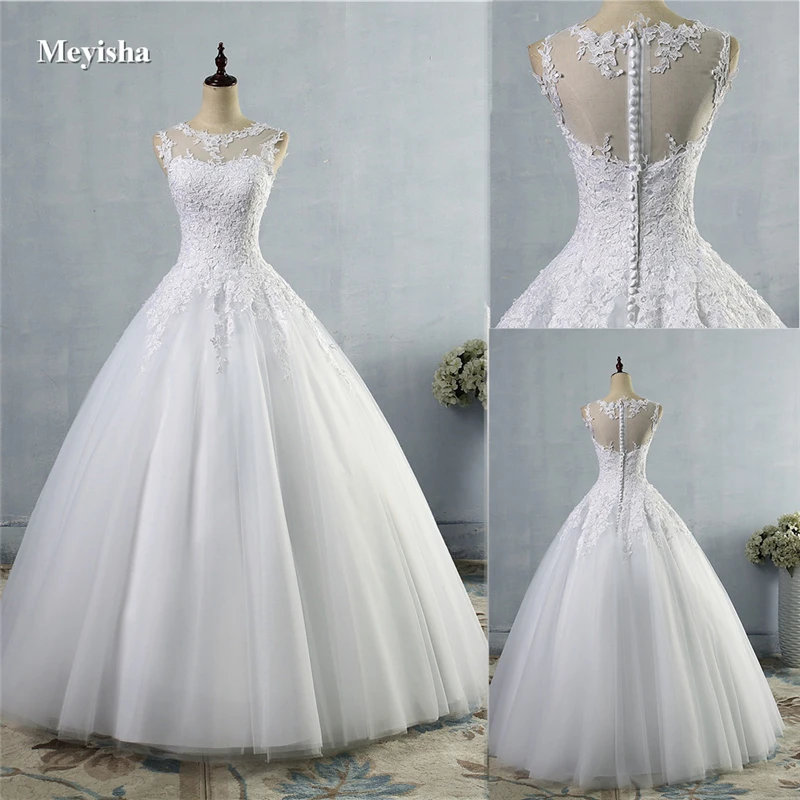 Top Trends: ZJ9036 2023 Lace White Ivory A-Line Wedding Dresses For Bride Dress Gown Vintage Plus Size Customer Made Backless Shoppable Styles