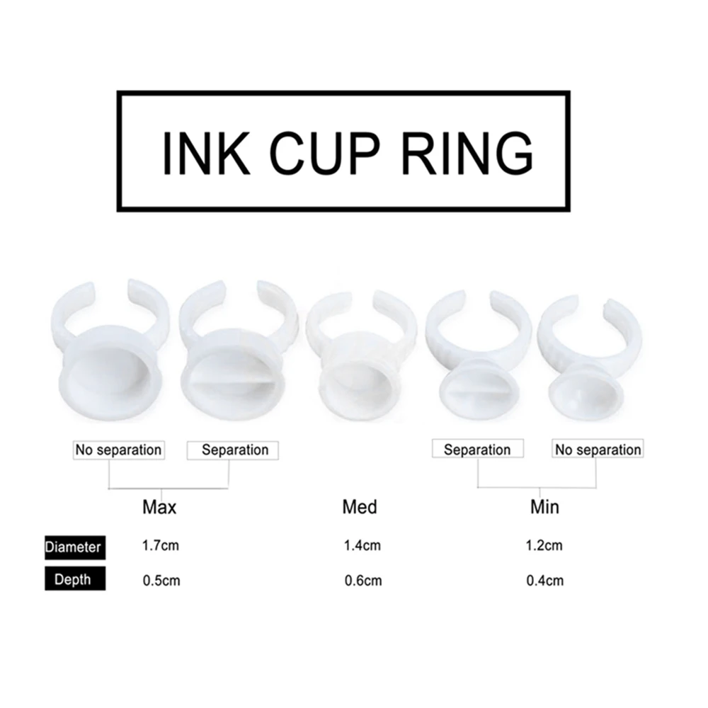 Top Trends: 100Pcs Disposable Eyelash Extension Glue Rings Container Tattoo Ink Ring Cup Holder Permanent Makeup Tattoo Pigment Accessories Shoppable Styles