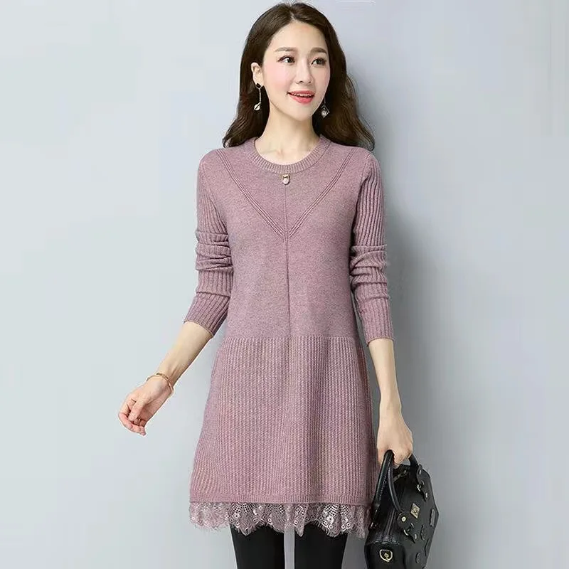 Top Trends: Fdfklak Women's Sweater Loose Thick 2022 Spring Autumn Outer Wear Knitted Bottoming Shirt Female Long Pullover Sweaters Dress Shoppable Styles