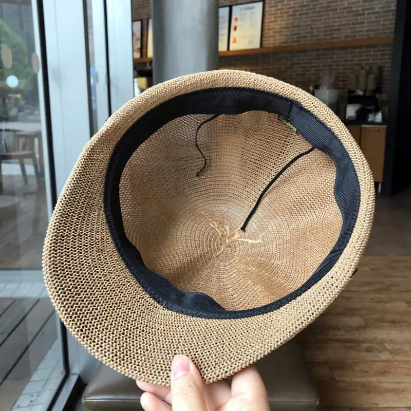 Top Trends: 2021 Octagonal Cap Straw Women Summer Thin Newsboy Cap Painter Adjustable Rope Knitted Beret Mesh Breathable Beach Straw Hat Shoppable Styles - Image 2