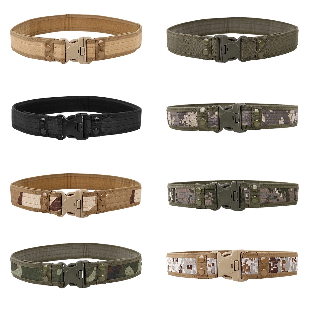 Top Trends: 2024 New Army Style Combat Belts Quick Release Tactical Belt Fashion Men Canvas Waistband Outdoor Hunting Camouflage Waist Strap Shoppable Styles