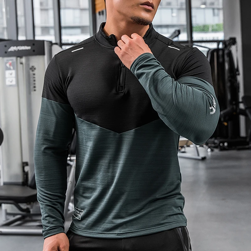 Top Trends: Mens Gym Compression Shirt Male Rashgard Fitness Long Sleeves Running Clothes Homme T Shirt Football Jersey Sportswear Dry Fit Shoppable Styles