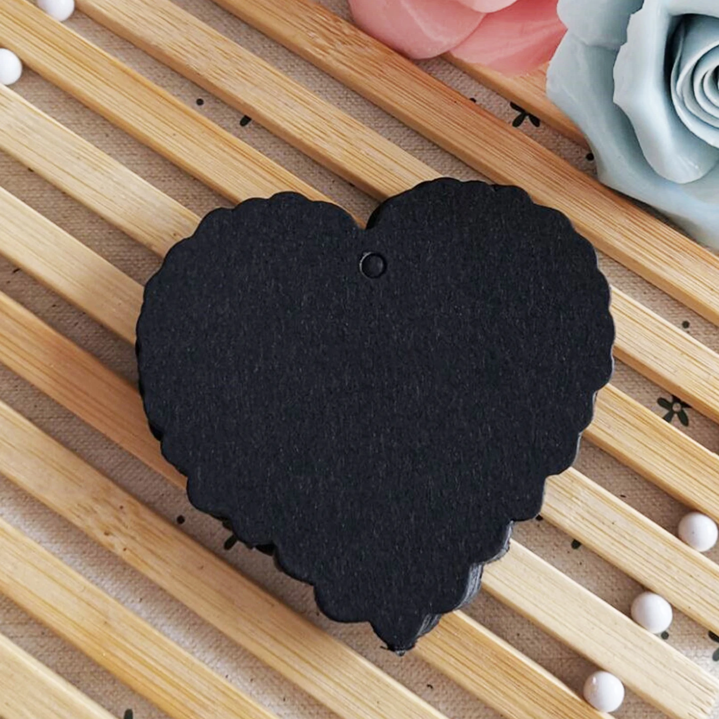 Top Trends: 50pcs 5.5x5.8cm Labels Paper Card Hang Tags Love Heart Blank Kraft Cards For Jewelry Packaging DIY Wedding Party Couples Gifts Shoppable Styles - Image 4