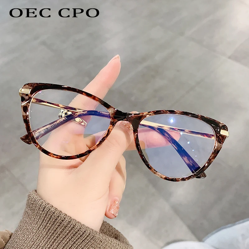 Top Trends: OEC CPO Ladies Cat Eye Glasses Frames Women Brand Designer Clear Lens Eyeglasses Optical Frame Female Fashion Eyewear O1321 Shoppable Styles