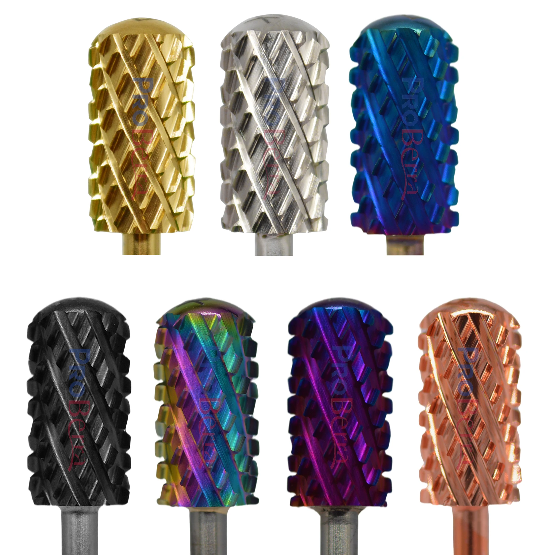 Top Trends: NAILTOOLS 6.6 Large Barrel 4XC Gold Silver Dark Purple Blue Rainbow Rose Gold 7 Different Color Nail Drill Bits Milling Shoppable Styles