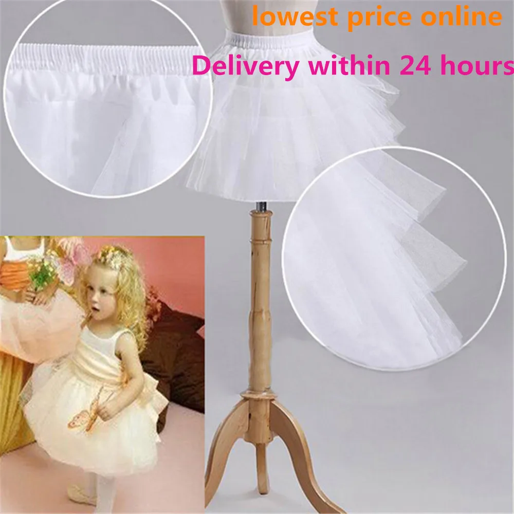 Top Trends: New Children Petticoats For Formal / Flower Girl Dress Hoopless Short Crinoline Little Girls / Kids / Child Underskirt Shoppable Styles