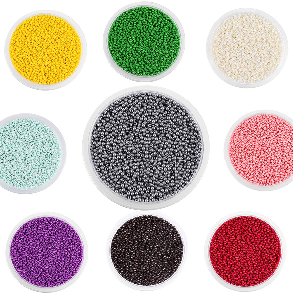 Top Trends: 1000 / 1800Pcs 2mm Beads Czech Glass Seed Beads Small Round Loose Bead For DIY Earrings Bracelet Jewelry Making Accessories Shoppable Styles