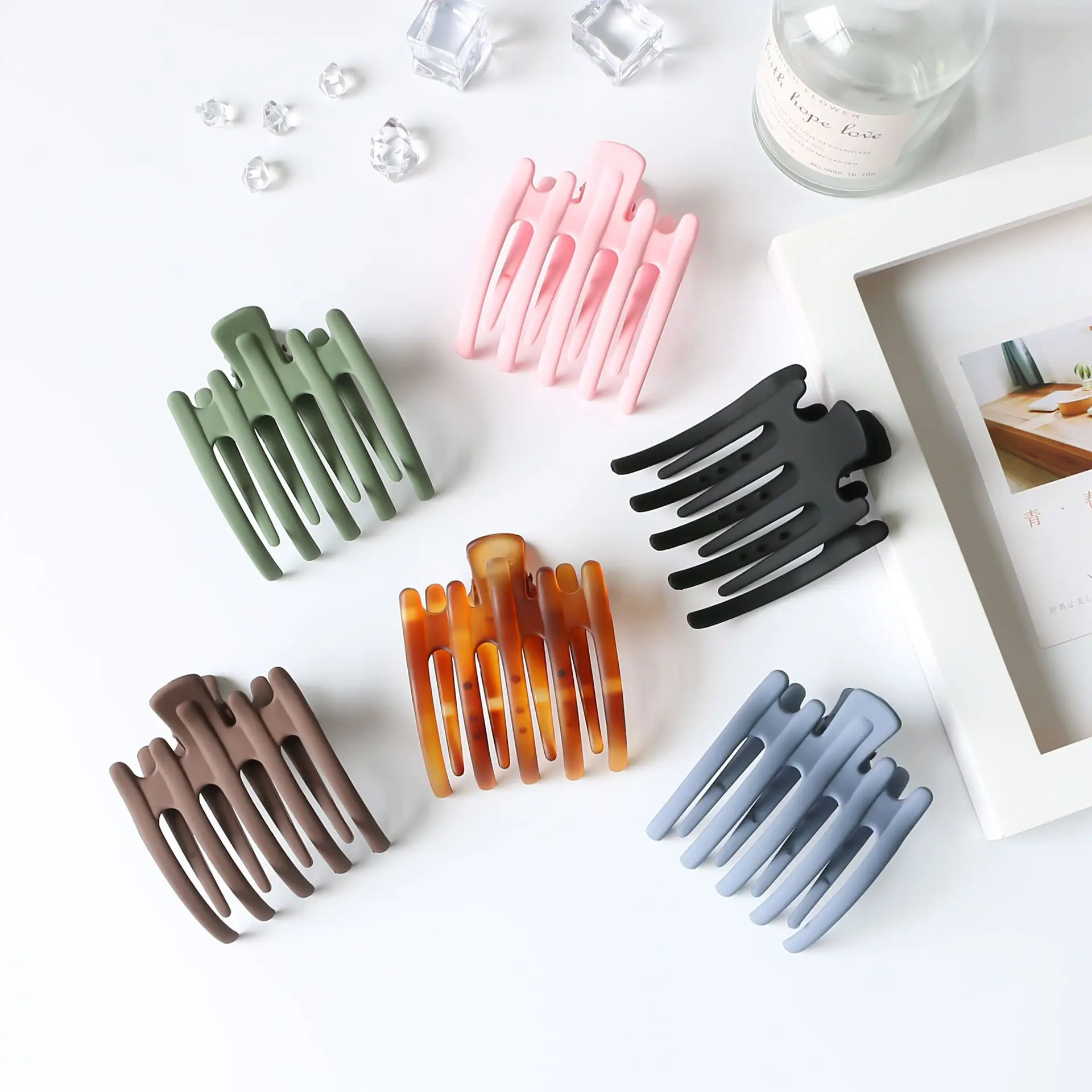 Top Trends: Acrylic Hair Claws Matte For Women Clips Crab Clamps Ponytail Holder Duckbill Hairpins Girls Barrettes Fashion Hair Accessories Shoppable Styles - Image 2