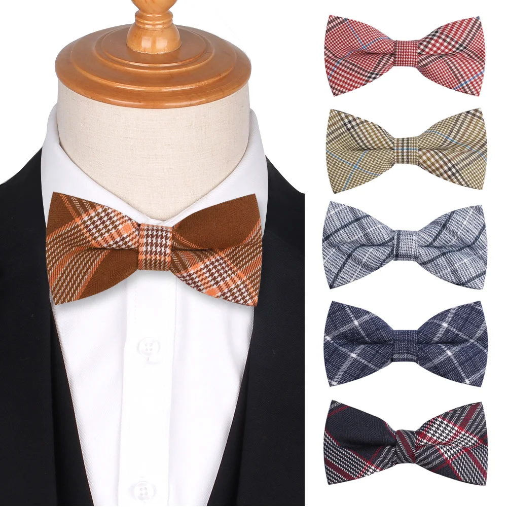 Top Trends: Plaid Cotton Bow Tie For Men Women Casual Suits Bowtie Tuxedo Adjustable Girls Boys Bow Ties For Wedding Party Bowties Cravat Shoppable Styles