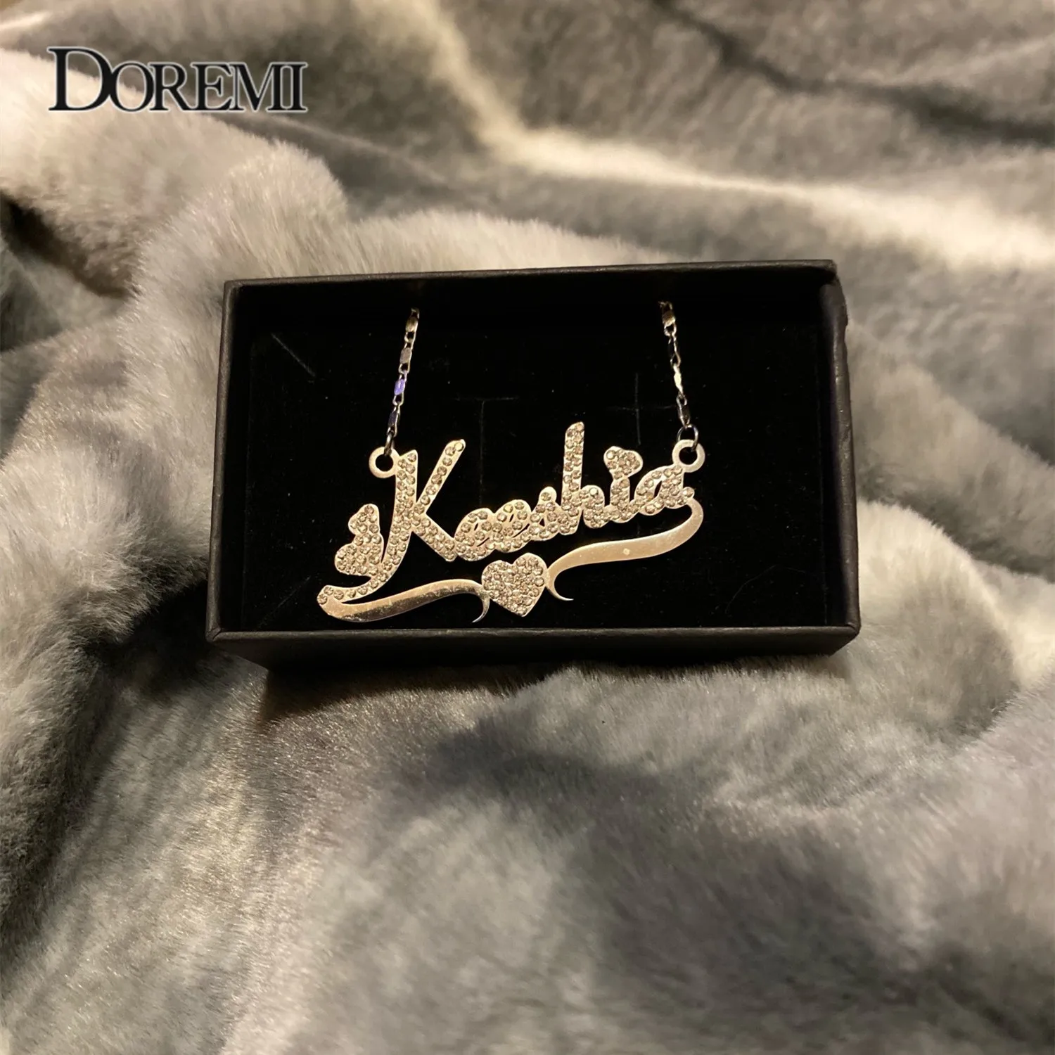 Top Trends: DOREMI 316L Stainlesss Custom Name Necklaces Pendant Letters Necklace For Women Custom Chain Jewelry Children Personalized Gold Shoppable Styles