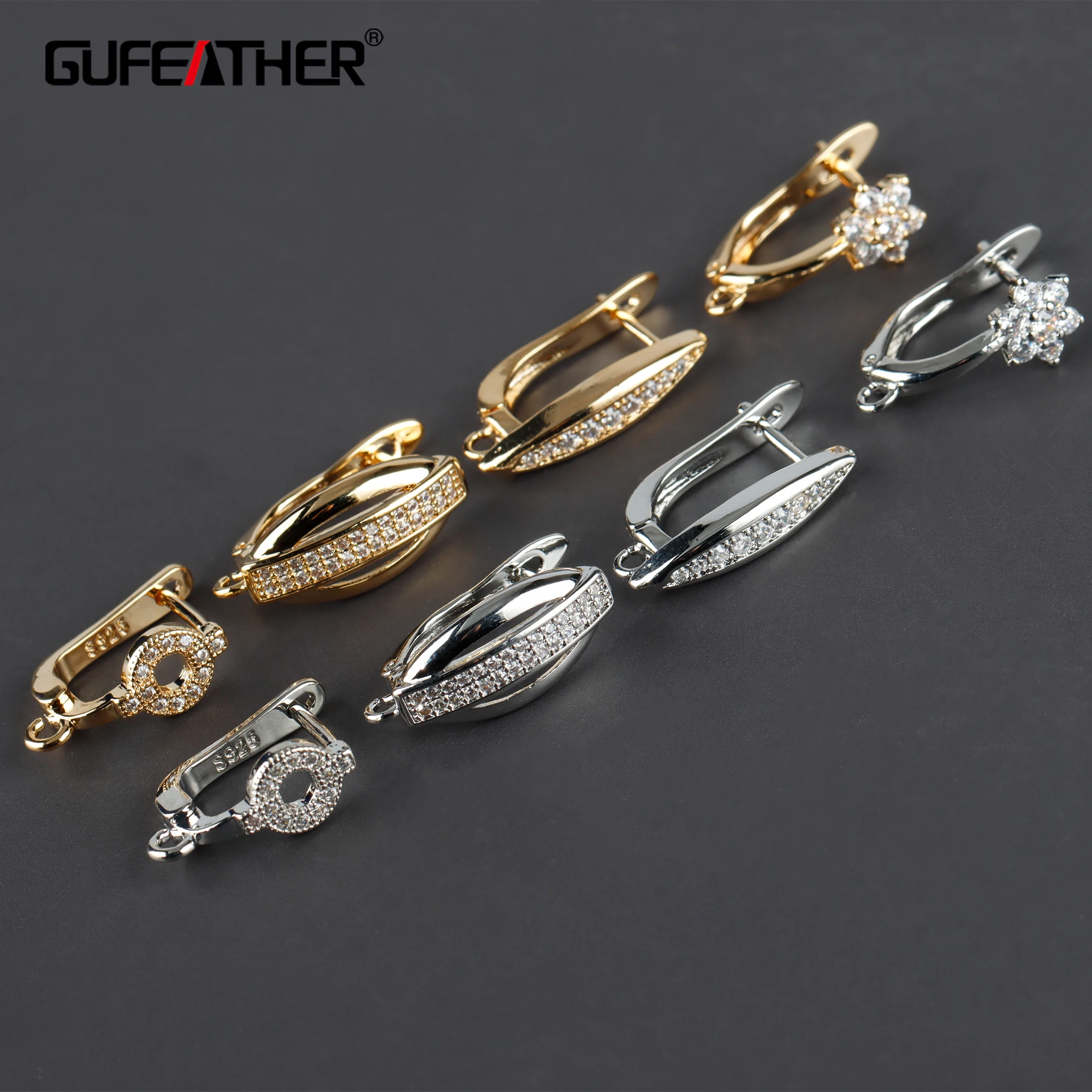 Top Trends: GUFEATHER M858, jewelry Accessories, pass REACH, nickel Free, 18k Gold Rhodium Plated, copper, hooks Clasp, jewelry Making, 10pcs / lot Shoppable Styles