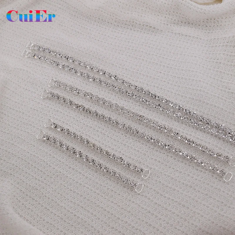 Top Trends: CuiEr 2pcs / lot DIY SS28 Rhinestone Crystal Bikini Women Beachwear Connectors Buckles Chain Clothing Decoration Buckle Shoppable Styles