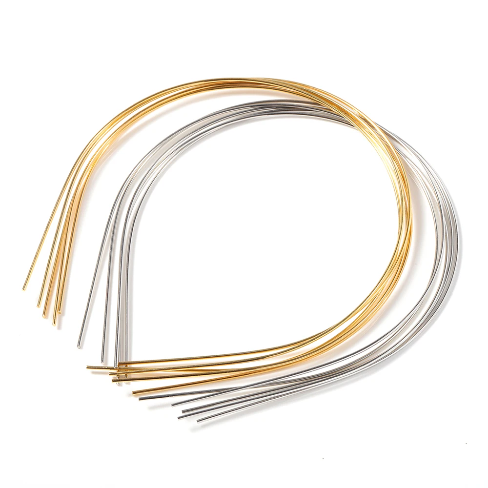 Top Trends: 10pcs 1.2 / 1.5mm Width Metal Headband Base Steel Wire Beading Hair Hoop Bezel For Diy Bride Girls Pearl Hair Jewelry Accessories Shoppable Styles