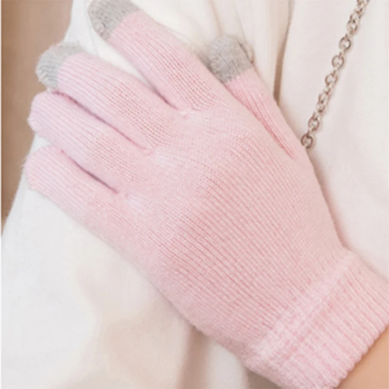 Top Trends: New Couple Women's Winter Gloves Pink Heart 3D Printing Ladies Knitted Gloves Unisex Autumn Outdoor Leisure Stretch Gloves Shoppable Styles - Image 6