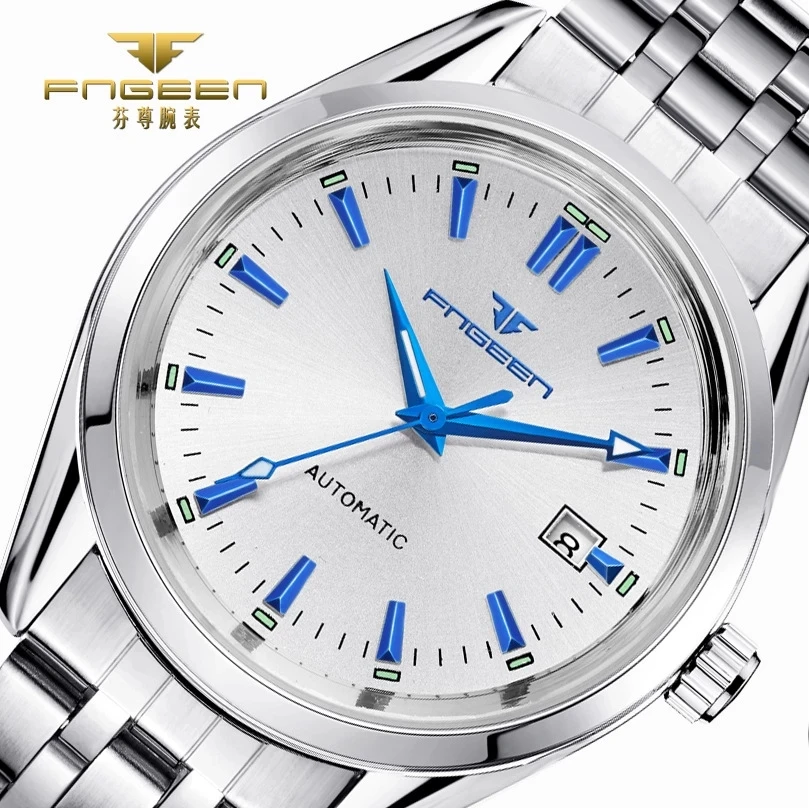 Top Trends: Mens Top Brand Luxury Watches Male Luminous Calendar Waterproof Wrist Watch Stainless Steel Automatic Mechanical Wristwatch Shoppable Styles