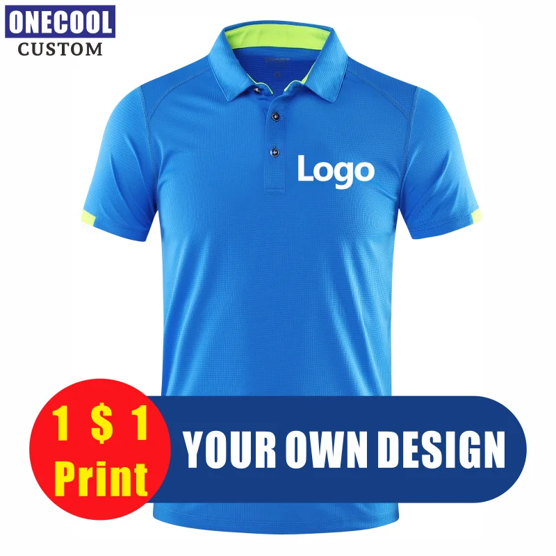 Top Trends: Quick-Drying Breathable Sports Polo Shirt Custom Logo Print Embroidery Design Company Brand 8 Colors Tops S-4xl ONECOOL 2021 Shoppable Styles