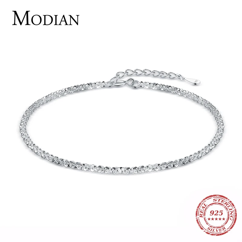 Top Trends: Modian Authentic 925 Sterling Silver Simple Cute Female Bracelet For Women Classic Charm Exquisite Sterling Silver Jewelry Gift Shoppable Styles