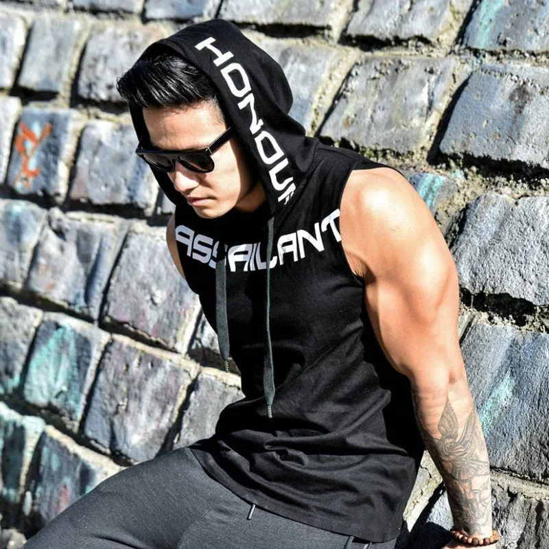 Top Trends: HETUAF 2019 Mens Cotton Hoodie Fitness Clothes Bodybuilding Tank Top Men Trend Tees Shirt Casual Vest Shoppable Styles - Image 4